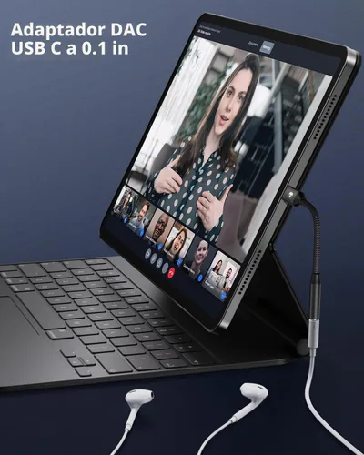 Vista 4 de Stouchi USB C to 3.5mm Dongle Adapter, Type C Headphone Audio Jack Cord Negro