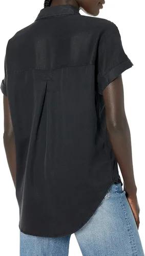 Vista 2 de Daily Ritual Camisa de manga corta extragrande Tencel para mujer