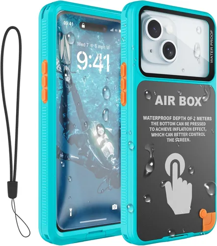 Vista 9 de Funda submarina para esnórquel, [IP68 resistente al agua] [pantalla táctil inflada sensible] [botones precisos], solo para iPhone 16, 15/15 Pro