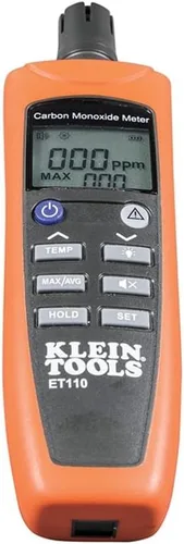 Vista 8 de Medidor de CO ET110 de Klein Tools, comprobador y detector de monóxido de carbono con alarma de límite de exposición, 4 pilas AAA y bolsa