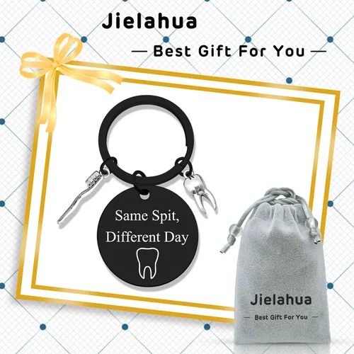 Vista 7 de Regalos para dentistas para mujeres, higienista dental, regalos para estudiantes, regalo de asistente dental, divertido llavero de dentista, regalos