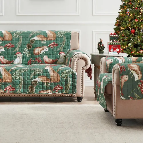 Vista 4 de Greenland Home Willow Funda reversible protectora - Protector de muebles - Silla con brazos - Festivo
