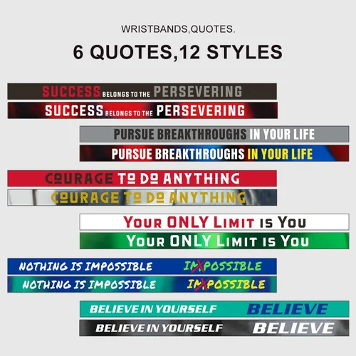 Vista 2 de QEERBSIN Paquete de 12 pulseras motivacionales para hombres, mujeres y adolescentes, pulseras inspiradoras de silicona unisex para adultos