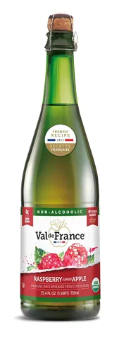 Vista 15 de Val de France, Jugo espumoso Kosher sin alcohol, reducido en calorías, orgánico y OU Kosher (manzana), 25.4 onzas líquidas (1 botella)