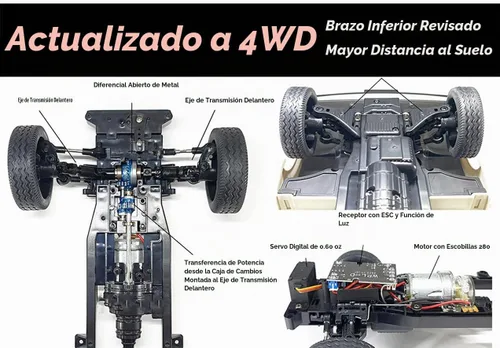 Vista 8 de HLSFWDRIVE RC Kei Truck WPL D14 RC Drift Off Road 4WD Suzuki RTR