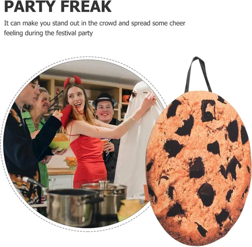 Vista 7 de Gadpiparty Dress Up America - Disfraz de galletas con chispas de chocolate, divertido disfraz de Halloween para niños pequeños, adultos, mujeres