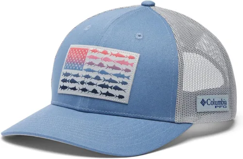 Vista 267 de Columbia Gorra de bola de malla Bandera antigua de malva/blanco/pescado