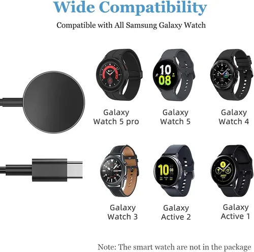 Vista 6 de Threeeggs Cargador para Samsung Galaxy Watch 5 Pro, cable de carga USB C con funda de aleación de aluminio para Galaxy Watch 5 Smartwatch de 3.3