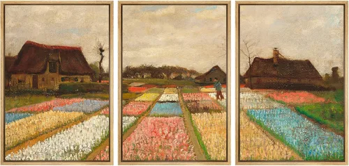 Vista 82 de wall26 Lienzo enmarcado para pared, juego de arte con flores de almendra de Vincent Van Gogh, naturaleza, ilustraciones de área silvestre, bellas