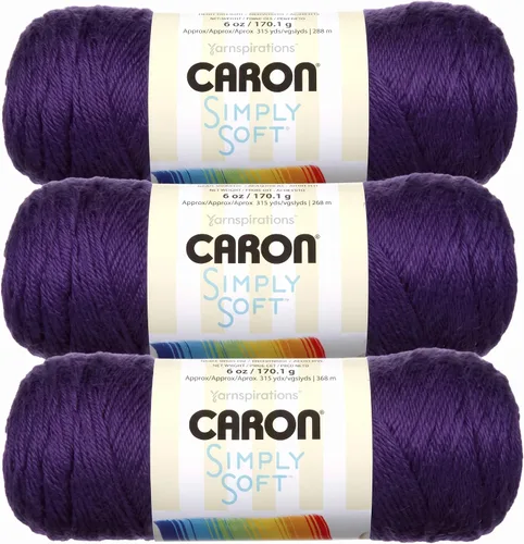 Vista 13 de Caron Simply Soft Paints Hilo (4) Grosor Mediano Worsted 100% Acrílico - 5oz - Oceana - Lavado y Secado a Máquina