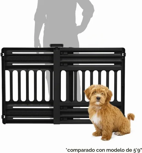 Vista 3 de IRIS USA Puerta para perros de 24"-39", barrera ajustable para mascotas para interiores, puerta para cachorros, perros pequeños, gatos, fácil