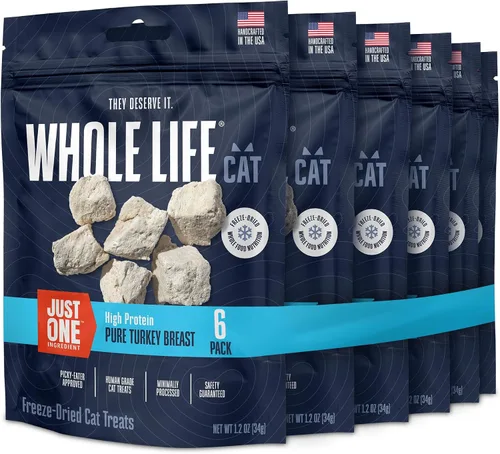 Vista 10 de Whole Life Cat Just One - Golosinas liofilizadas para gatos, alimentos liofilizados de grado humano, aperitivos de entrenamiento saludables