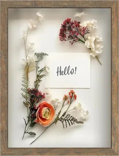 Vista 38 de FrameWorks Marco de Caja de Sombra de Madera Negra de 8" x 8" – Vitrina con Parte Trasera de Fieltro Suave, Caja de Memoria con Vidrio Templado