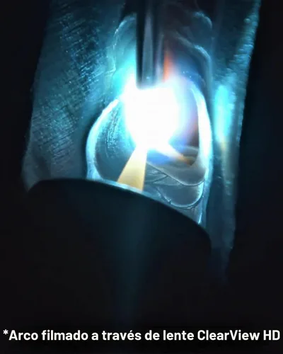 Vista 2 de WELDTUBE Lente de soldadura ClearView HD con oscurecimiento automático, versión 3.0