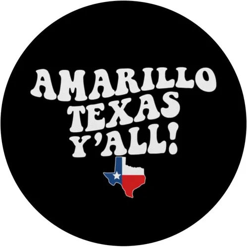 Vista 3 de Amarillo Texas Y'all TX Southern Accent Vacation PopSockets Adhesive PopGrip