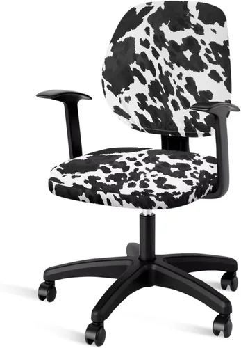 Vista 21 de Funda protectora elástica para silla de oficina con diseño de hongos artísticos, funda giratoria elástica para silla de escritorio, adecuada