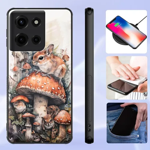 Vista 69 de Funda para Motorola Moto Edge 2022, cubierta trasera de vidrio templado con protector de pantalla, funda protectora a prueba de golpes para Motorola