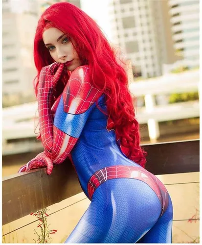 Vista 4 de lixrysod Disfraz de Halloween para mujer, elástico, transpirable, disfraz de Halloween, tela de seda de leche, traje de cosplay