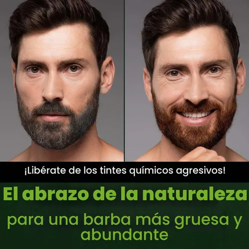Vista 6 de Tinte para bigote y barba para hombre (marrón oscuro, 1 unidad)