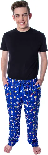 Vista 2 de Peanuts - Pantalones de pijama para hombre, diseño de personajes