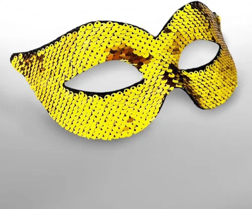 Vista 2 de ARK Survivor Máscara unisex de lentejuelas Mardi Gras para carnaval, Halloween, club, rave, máscara