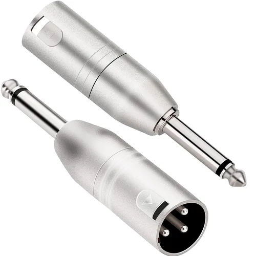 Vista 10 de Adaptador XLR hembra a TRS de 1/4 pulgadas, conector XLR hembra equilibrado a conector estéreo TRS de 1/4 pulgadas, 2