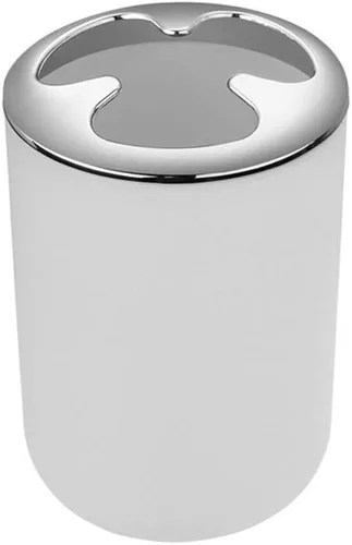 Vista 2 de Juego de accesorios de baño de plástico, colección de 4 piezas, accesorios de baño, incluye soporte para cepillos de dientes, taza para cepillos