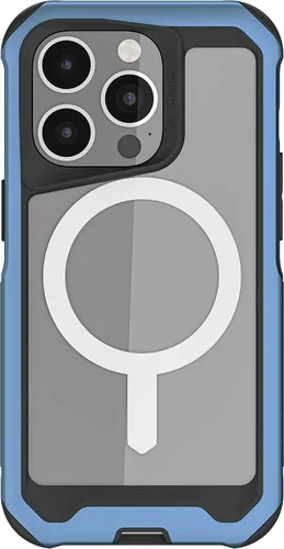 Vista 134 de Ghostek ATOMIC - Funda delgada para Galaxy S21 con parachoques de metal de aluminio y diseño trasero transparente, protección resistente que absorbe