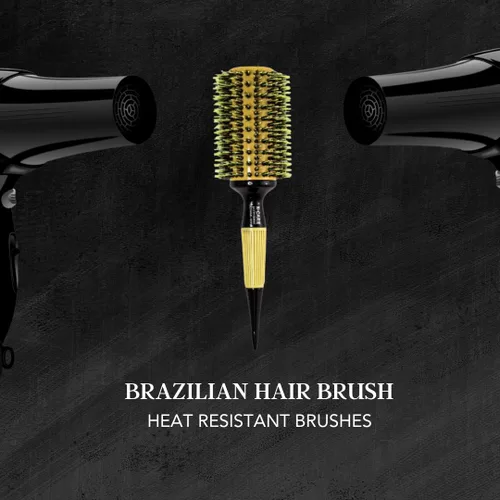 Vista 4 de Cepillo de pelo brasileño profesional (C1134) - Negro, todo tipo de cabello, adultos, unisex