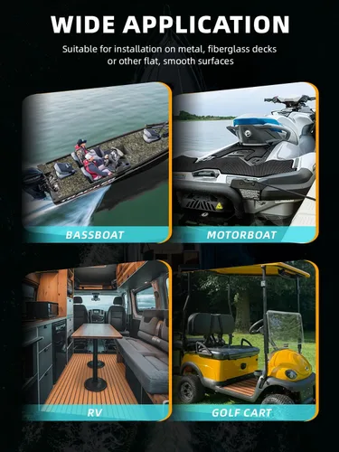 Vista 7 de FOCEAN Boat Flooring - EVA Foam Sea Boat Decking Small Diamond Marine Deck Mats for Bass Boats Pontoon Boats Jon Boats RV Yacht Kayak Floor
