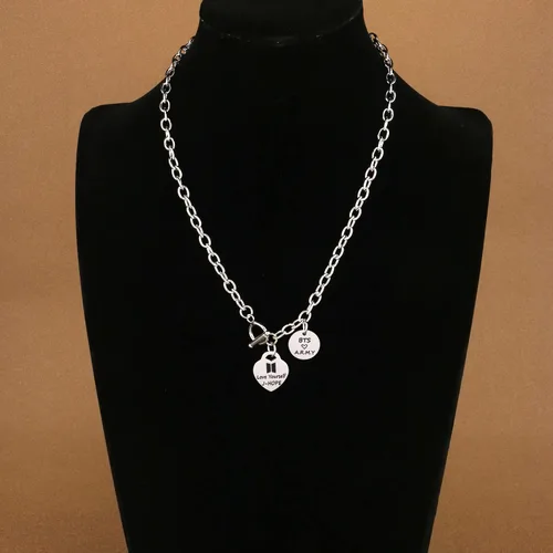Vista 2 de ARETIS Kpop Bangtan - Collar para niños Be the best J-HOPE JIMIN JIN JK RM SUGA V Collar Bangtan Boys Lover Jewelry Gift for Bangtan Boys Fans