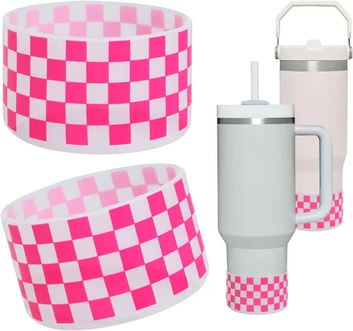 Vista 7 de GENLEAS - 1 funda protectora de silicona para botas Stanley Cup de 20 a 40 onzas, para botella de agua Hydro Flask de 12 a 24 onzas, funda
