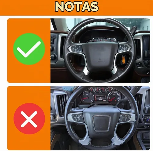 Vista 2 de RT-TCZ para Tapa de Panel de Volante de Fibra de Carbono para Chevrolet Silverado/Suburban/Tahoe 2014-2018 para GMC Sierra/Yukon 2014-2018 Negro