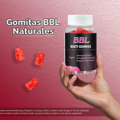 Vista 5 de Aromlife BBL - Gomitas para mujer, 60 unidades de gomitas con forma de oso con ingredientes herbarios, gomitas de vitamina BBL con fenogreco