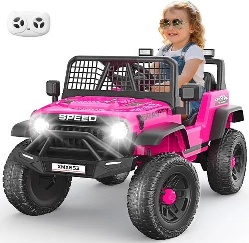 Vista 11 de Hikole Coche eléctrico de 12 V para niños de 3 a 5 años con control remoto Negro