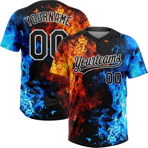 Vista 48 de Camisetas de béisbol personalizadas con dos botones, camisetas de sóftbol personalizadas con logotipo de nombre cosido para hombres, mujeres