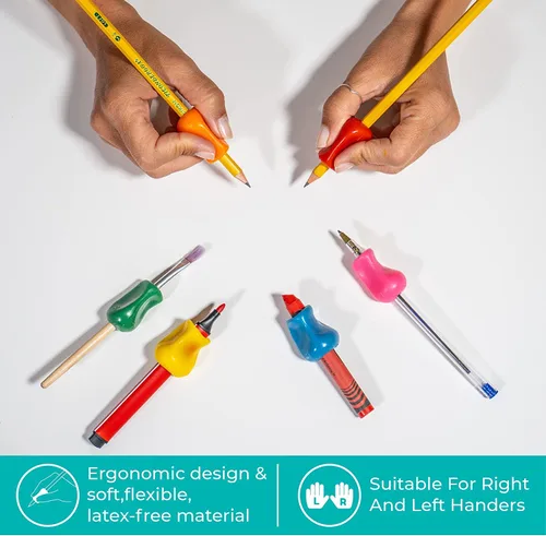 Vista 5 de The Pencil Grip Original, Ayuda universal ergonómica para escribir, para zurdos y diestros, Original