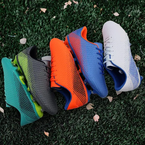 Vista 7 de Hawkwell Zapatos de fútbol atléticos para hombre para niños grandes jóvenes entrenamiento al aire libre tacos de fútbol firme