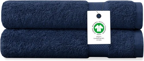 Vista 13 de Toalla de baño de felpa de algodón orgánico de lujo Certificado GOTS y OEKO-TEX Toallas de calidad hotelera premium Tecnología Feather Touch