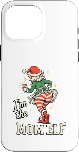 Vista 19 de I'm The Mom Elf Funny Matching Family Christmas Group Case for iPhone 16