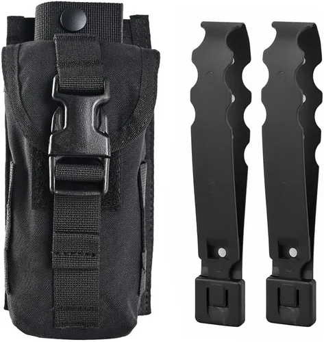 Vista 7 de MOLLE Blowout Pouch, Compact IFAK Pouch with Rear Shears Slot, Quick-Pull Strap and Tourniquet Holder, Tactical First Aid Pouch with Flap Closure