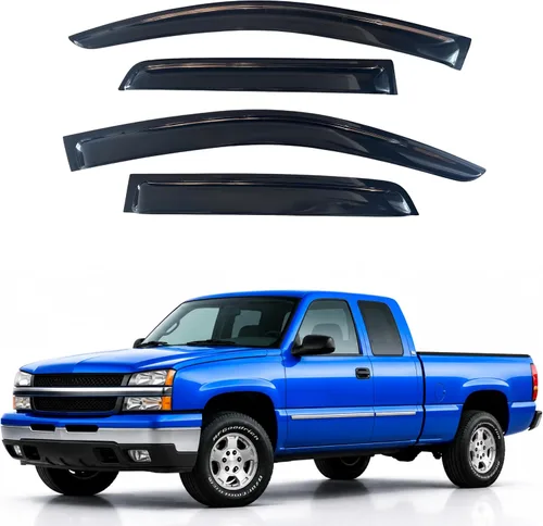 Vista 140 de IG - Visera para ventana para Ford Bronco y F150-F350 1980-1996, deflector lateral tipo cinta adhesiva, resistente, contra lluvia y viento