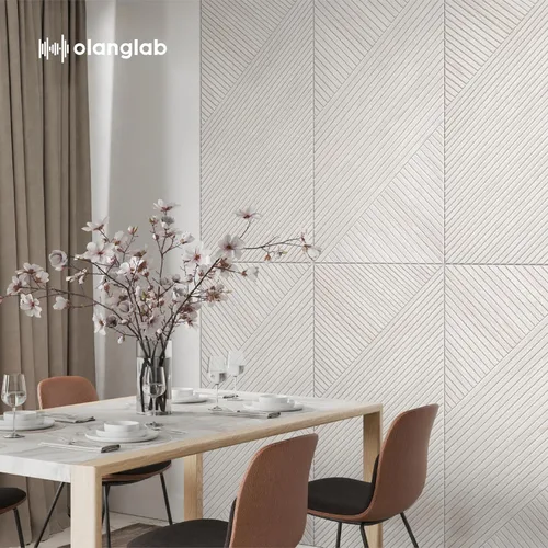 Vista 9 de Olanglab Paquete de 4 paneles de pared autoadhesivos, 47.2 x 23.6 pulgadas por panel, paneles de pared acústicos, arte de pared absorbente de sonido