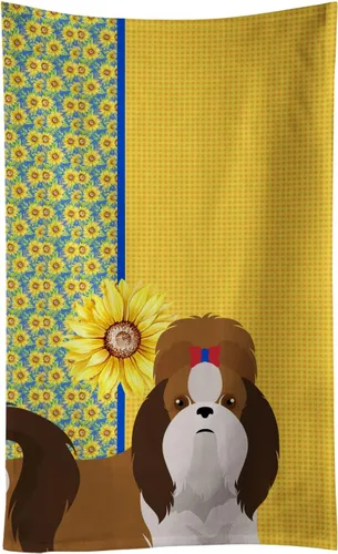 Vista 190 de Caroline's Treasures WDK5313KTWL - Toalla de cocina con diseño de girasoles de verano, color negro y tostado, Airedale Terrier, toalla de mano