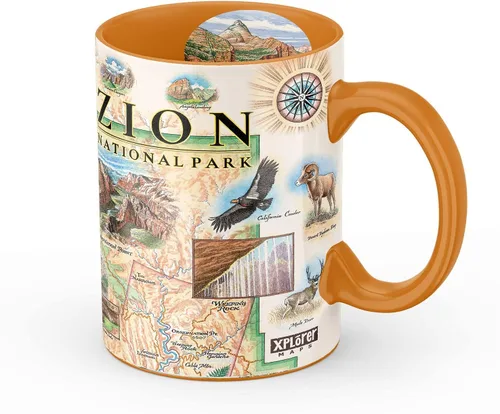Vista 17 de Taza de cerámica con mapa de 1000 islas de Xplorer Maps (16oz) – Taza de café libre de BPA para bebidas frías y calientes – Perfecta para oficina