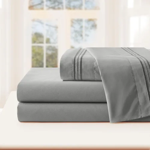 Vista 125 de Manyshofu Juego de sábanas de tamaño individual con bolsillos extra profundos, sábanas y fundas de almohada de 1800 hilos de lujo para hotel, juego