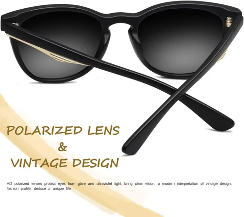 Vista 3 de KANASTAL Gafas de sol polarizadas sin montura semi para hombres y mujeres, montura clásica con montura UV400