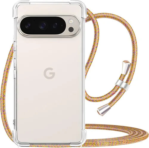 Vista 22 de Funda para teléfono Google Pixel 7 Pro, transparente, ajustable, con cordón para el cuello, para mujeres, niñas, TPU suave, delgada, a prueba