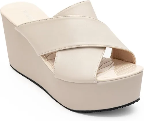 Vista 6 de NOMIMAS Sandalias de plataforma de ocio para mujer, con puntera abierta, elegantes sandalias de tacón alto