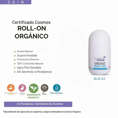 Vista 2 de Desodorante orgánico Roll On, flor de almendra, 2.53 onzas